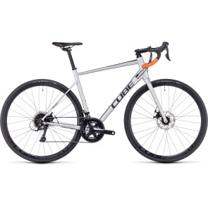 Cube Attain Pro 2024 Silver/Orange Road Bike